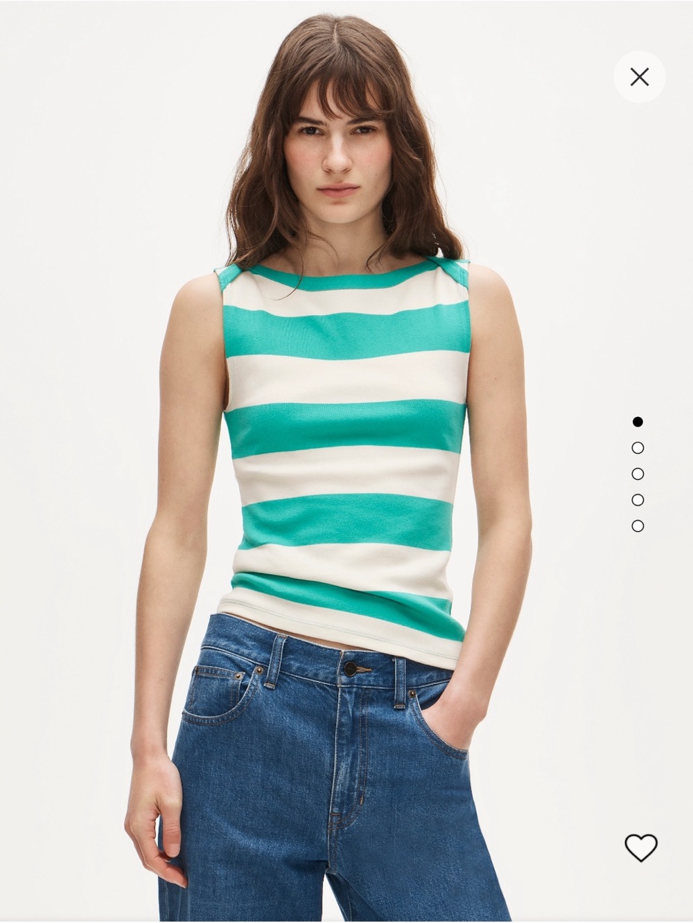 NWT J. Crew Perfect-fit boatneck tank top in stripe